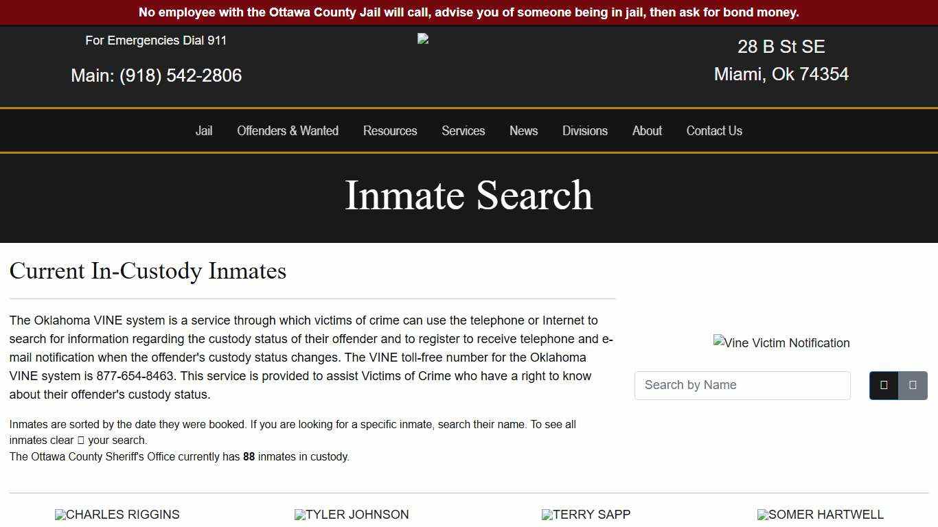 Inmate Search - Ottawa County Sheriff's Office